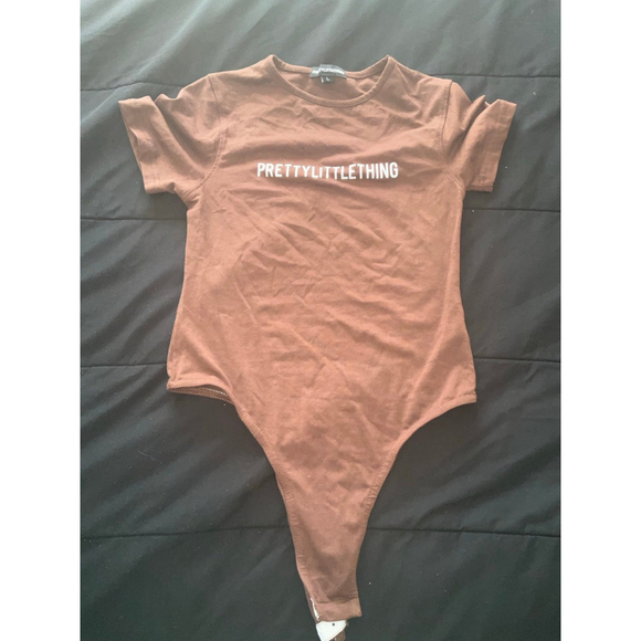 Pretty Little Thing Brown Bodysuit - Picture 1 of 5